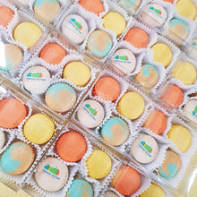Load image into Gallery viewer, Custom Macaroons Events Corporate Branded Cookies Dessert Reston Tysons Corner VA December French Macarons Near Reston Herndon Custom Corporate Wedding Favor Boxes Dessert Cookies Macaroon favor boxes wedding Loudoun County Leesburg Reston Celebration Gifting Boxes Corporate
